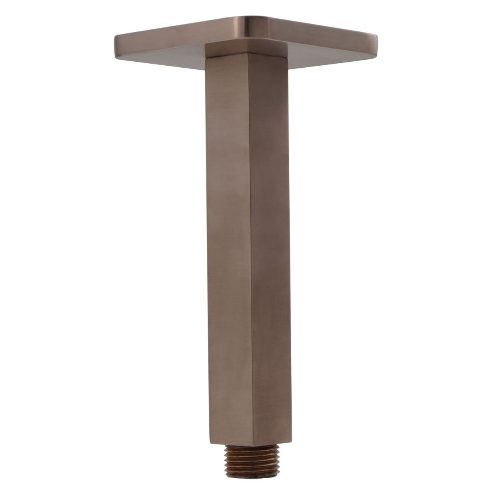 JTP HIX Brushed Bronze Ceiling Shower Arm Cut Out